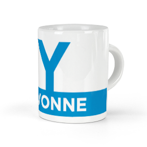 personalised letter y espresso cup