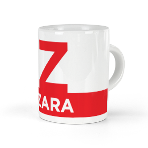 personalised letter z espresso cup