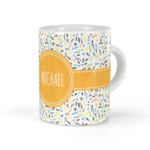 personalised scribble espresso cup