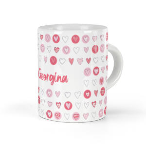 personalised love hearts espresso cup