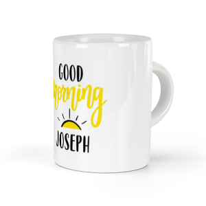 personalised good morning espresso cup