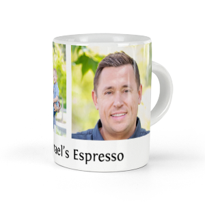personalised photo upload espresso cup