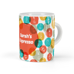 personalised swirls espresso cup