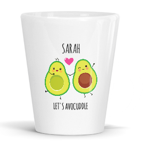 personalised let's avocuddle latte mug