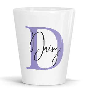 personalised alphabet d is for latte mug