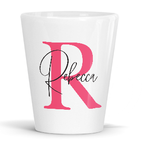 personalised alphabet r is for latte mug