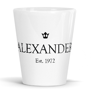 personalised established in latte mug