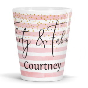personalised thirty and fabulous latte mug
