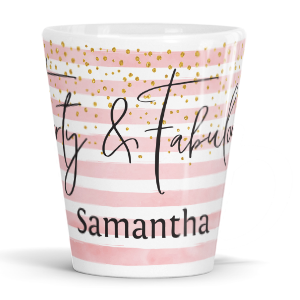 personalised forty and fabulous latte mug