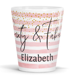 personalised sixty and fabulous latte mug