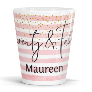 personalised seventy and fabulous latte mug
