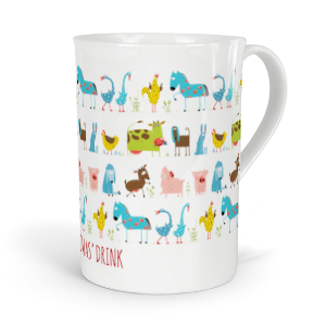 personalised farmyard animals fine bone china mug