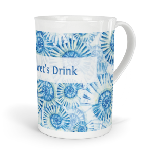 personalised seashells fine bone china mug