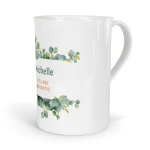 personalised eucalyptus fine bone china mug