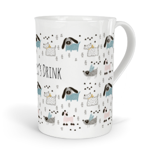 personalised hand drawn dogs fine bone china mug