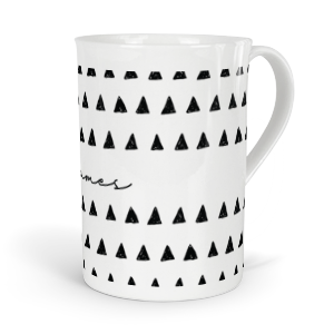 personalised inky doodle triangles fine bone china mug