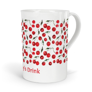 personalised very berry cherries fine bone china mug