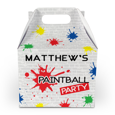 paint ball splats party boxes