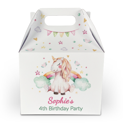 unicorn dreams party boxes