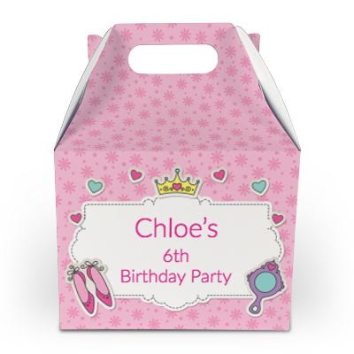 pink princess party boxes