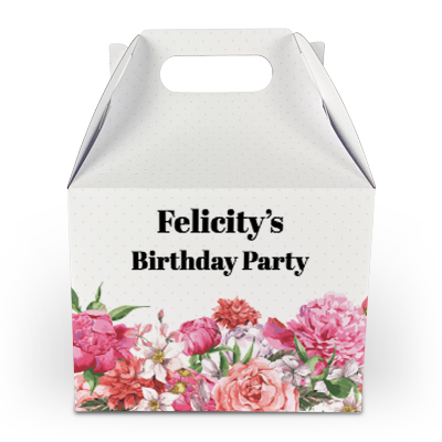 blooming flowers party boxes