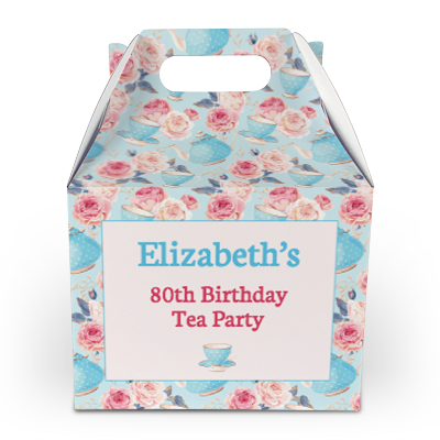 floral tea party boxes