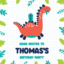 dinosaur birthday party invitations