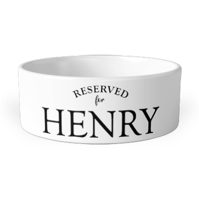 personalised reserved for pet bowl