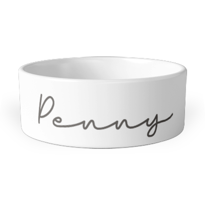 personalised abstract cat pet bowl