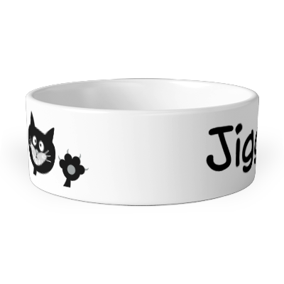 personalised funny cat pet bowl