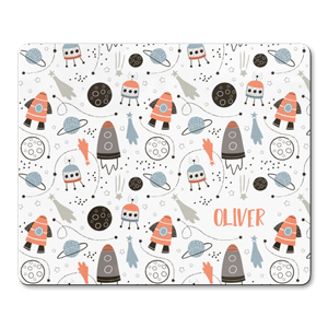 personalised space rockets placemats