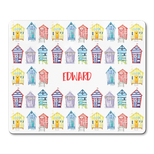 personalised beach huts placemats