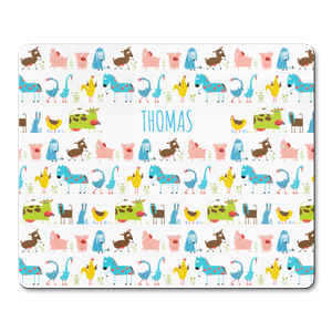 personalised farmyard animals placemats