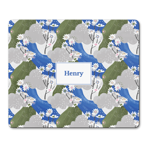 personalised verdant chamomile tea placemats