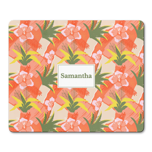 personalised verdant hisbiscus tea placemats