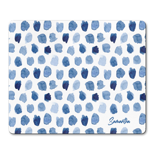 personalised indigo splats placemats