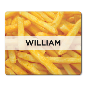personalised french fries placemats