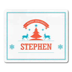 personalised christmas trees border placemats