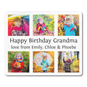 personalised 6 family photos upload placemats