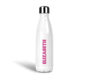 personalised name in lights insulated water bottle