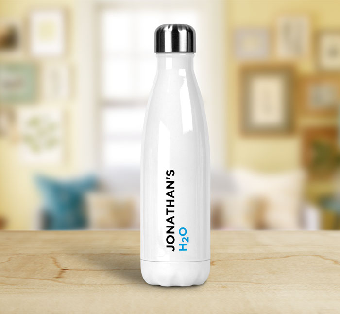 personalised H2O insulated water bottle