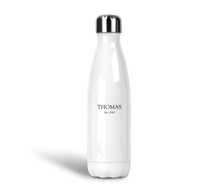 personalised established in insulated water bottle