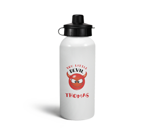 personalised little devil sports water bottle