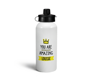 personalised you are amazing sports water bottle
