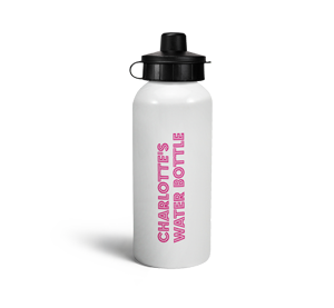 personalised name in lights sports water bottle